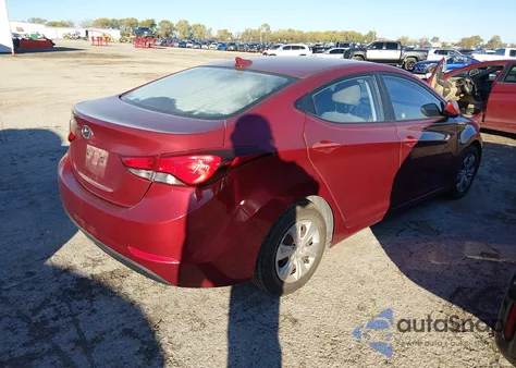 2016 Hyundai Elantra Se z USA, uszkodzony, nr VIN 5NPDH4AE2GH733983